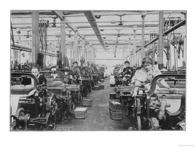 Women Working in a Lancashire Cotton-Mill