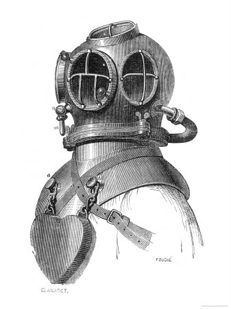 Diving Helmet with Weights Attached