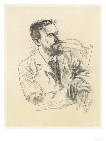 George Bernard Shaw Irish Writer Sitting Down Leaning on the Arm of a Chair