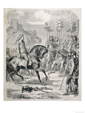 Vercingetorix Confronts Julius Caesar