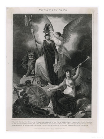 Britannia Depicted with Various Devices Emblematic of Britain