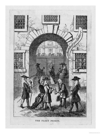 The Exterior of Fleet Prison with Debtor's Grate