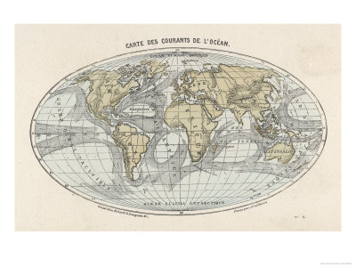 World Map of the Ocean Currents