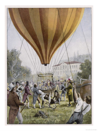 French Scientist Gay-Lussac Makes One of His Ascents at Paris