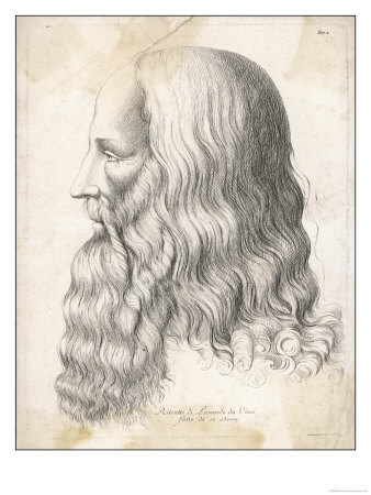Leonardo Da Vinci Italian Artist: Self-Portrait in Profile