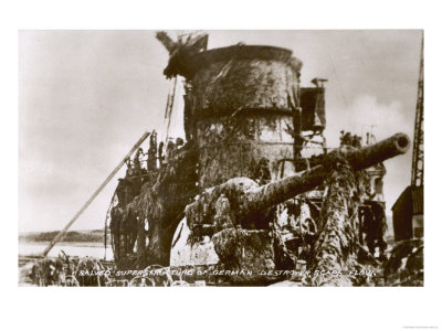 Scuttled German Destroyer is Salvaged at Scapa Flow