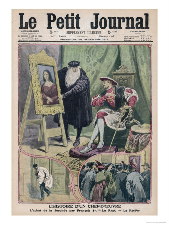 Leonardo Da Vinci Italian Artist Shows His Famous Mona Lisa Painting to Francois I