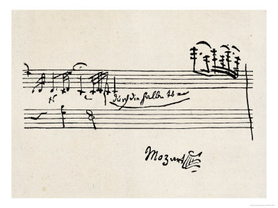 Cadenza, with Mozarts Signature - Buy this giclee print at AllPosters.com