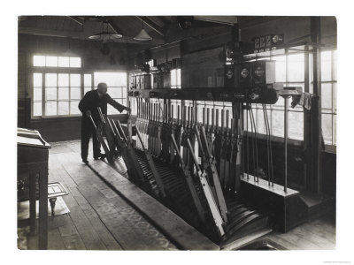 Signal Box at Kingston Showing a Hand-Operated Frame