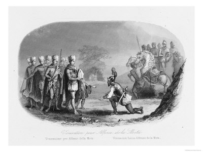 Spanish Conquistadores Respect the Bishop