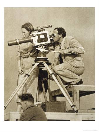 Olympische Spiele 1936 Leni Riefenstahl and One of Her Team Recording the Games