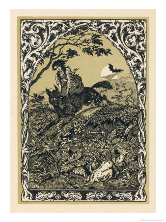 Wolf Carries Young Guillemette to Meet Its Master Satan: in the Forest It Becomes an Old Hag