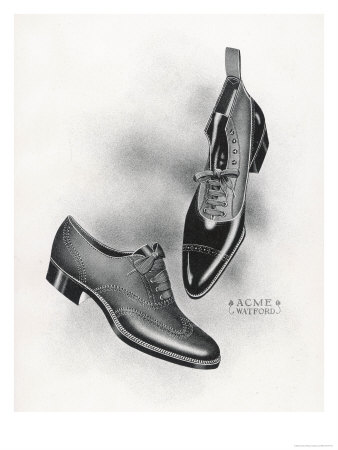 An Example of a Front Lacing Shoe and Boot with a Contrasting Upper Which May be Composed of Canvas