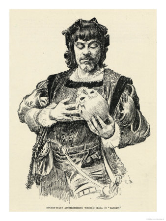 The French Actor Mounet- Sully in the Role of Hamlet Apostrophizing Yorick