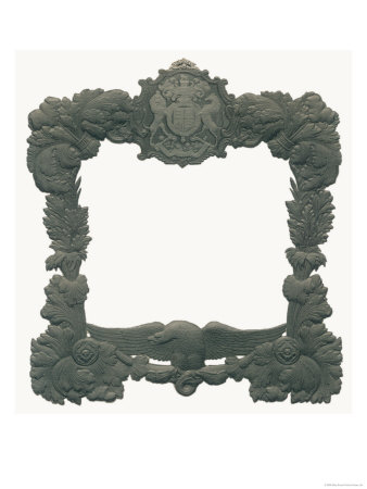 Heavily Ornate Frame that Incorporates the British Royal Coat-Of-Arms