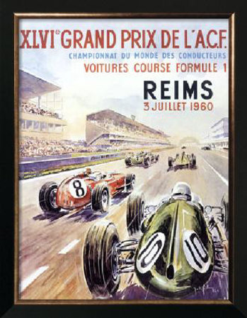 Reims F1 French Grand Prix, c.1960 Poster