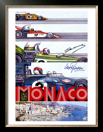 Monaco Grand Prix F1 Race, c.1973 Poster