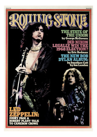 Jimmy Page and Robert Plant, Rolling Stone no. 182, March 1975 Posters