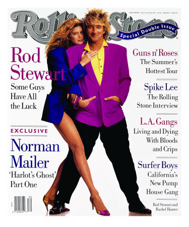 Rod Stewart and Rachel Hunter, Rolling Stone no. 608/609, July 1991