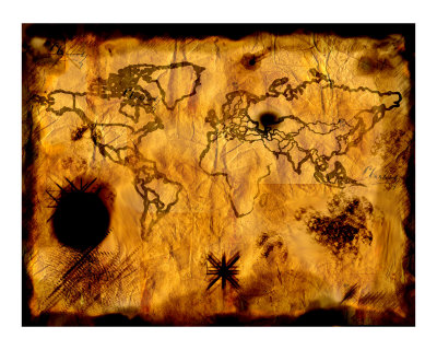 Ancient Pirate Treasure Map