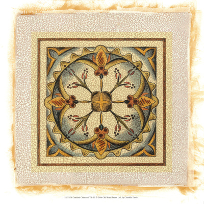Crackled Cloisonne Tile III