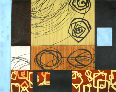 Linear Earth Tones Posters