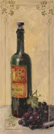 Red Wine with Grapes