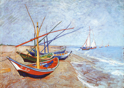 Fishing Boats on the Beach at Saints-Maries, c.1888