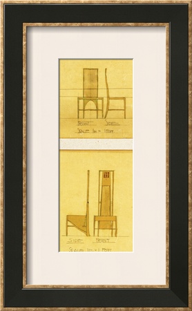 Design for Chairs Shown in Front and Side Elevation, 1903, for the Room de Luxe