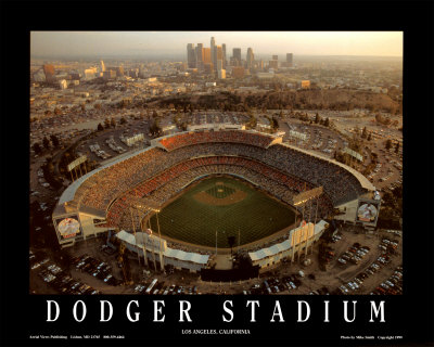 Buy Dodger Stadium - LA Skyline at Dusk at AllPosters.com