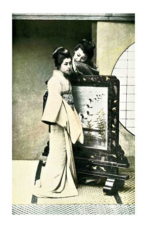 Two Japanese Geisha in Council