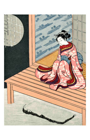 Japanese Geisha in Snow