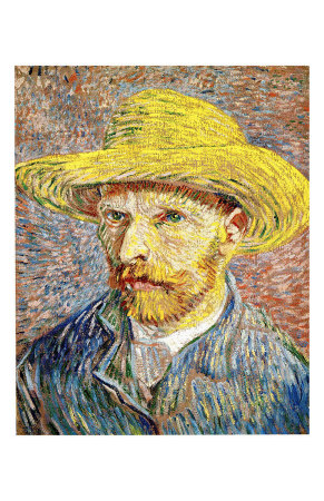 Self-Portrait with a Straw Hat, c.1888