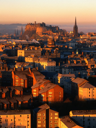 Edinburgh Castle and Old Town Seen from Arthur