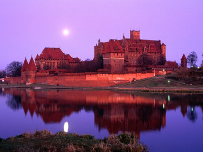 Teutonic Castle of Malbork at Sunset, Malbork, Poland