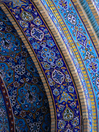 Moasic Detail of Iranian Mosque, Dubai, United Arab Emirates