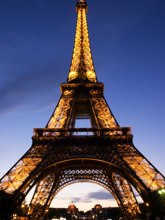 The Eiffel Tower at Dusk, Paris, France