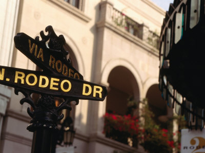 Rodeo Drive Street Sign in Beverley Hills, Los Angeles, USA