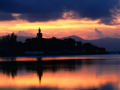 Sunset Over Big Buddha, Thailand
