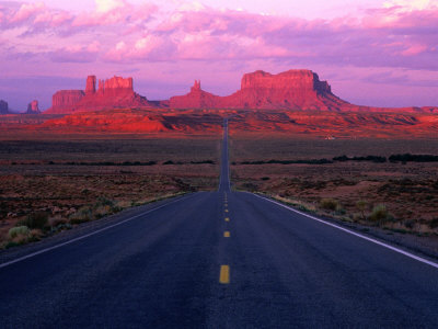 Buy Rock Formations at Sunset, Monument Valley Navajo Tribal Park, USA at AllPosters.com