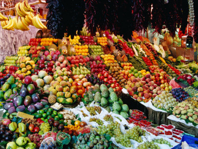 Stall at La Boqueria Market, Barcelona, Spain