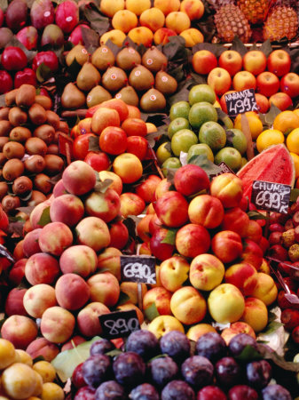 Fruit at La Boqueria Market, Barcelona, Spain