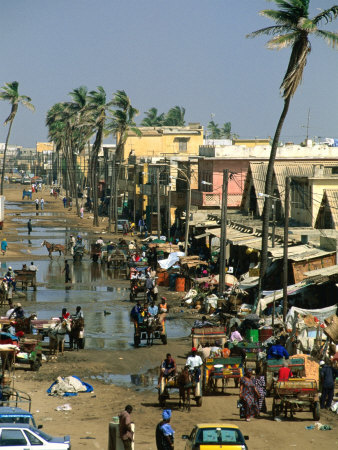 Buy People Going About Their Business in Street, St. Louis, Senegal at AllPosters.com