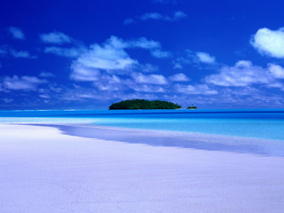 Buy Small Island Across the Waters of Aitutaki Lagoon, Aitutaki, Southern Group, Cook Islands at AllPosters.com
