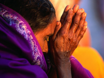 Prayer at Kumba Mela Festival, Allahabad, India