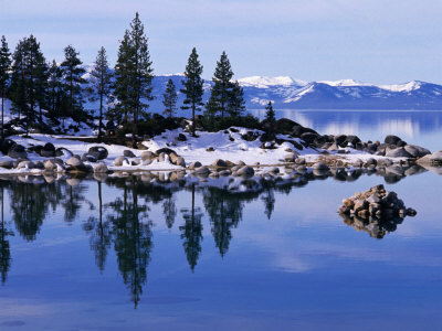 Lake Tahoe in Winter, Lake Tahoe Nevada State Park, USA
