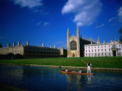 Punting on the River Cam Past King