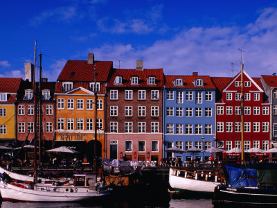 The Colourful Houses and Restaurants of Nyhavn, Copenhagen, Denmark