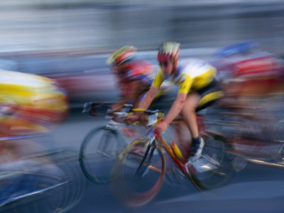 Cyclists Competing in an Amateur Race, Amboise, Centre, France