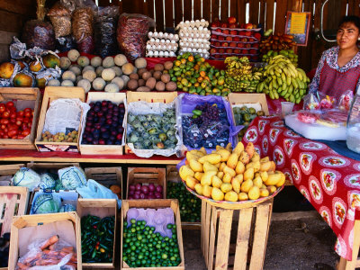 Fruit and Vegetable Shop on Roadside, Oaxaca, Mexico